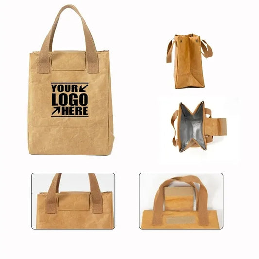 10-Inch Kraft Paper And Aluminum Foil Waterproof Lunch Bag