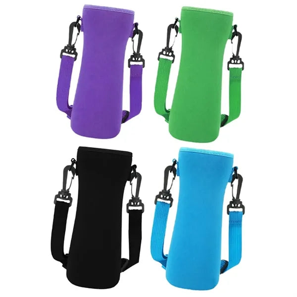 Neoprene Water Bottle Holder with Adjustable Strap