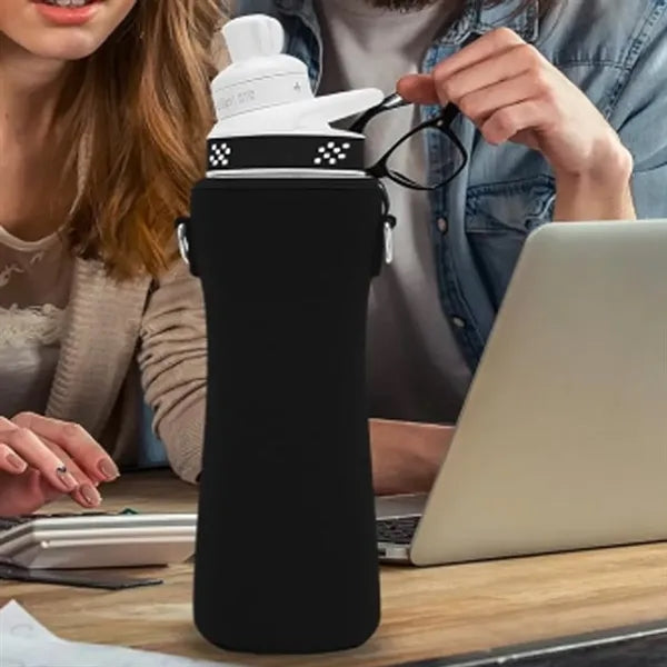 Neoprene Water Bottle Holder with Adjustable Strap