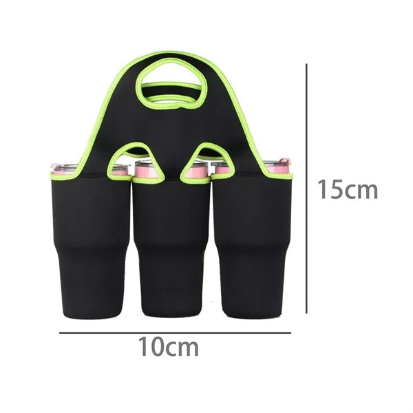 Neoprene Triple Cup Carrier with Handle