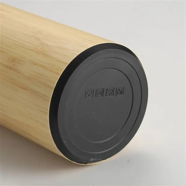 Drinkware Insulated Water Bottle Bamboo Tumbler