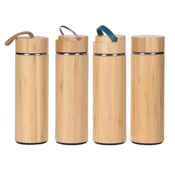 Drinkware Insulated Water Bottle Bamboo Tumbler