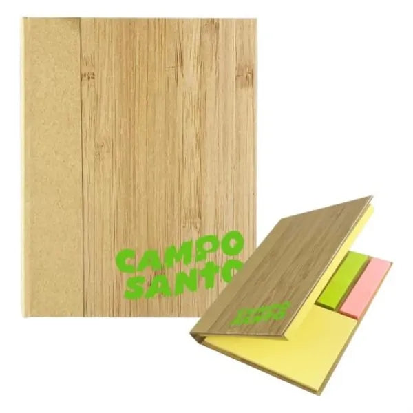 Deluxe Bamboo Cover Notepad Set