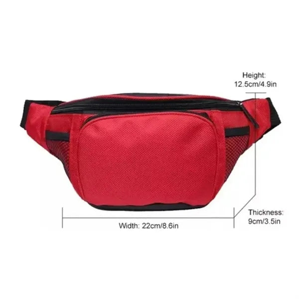 Adjustable Sports Waist Bag with Multiple Pockets