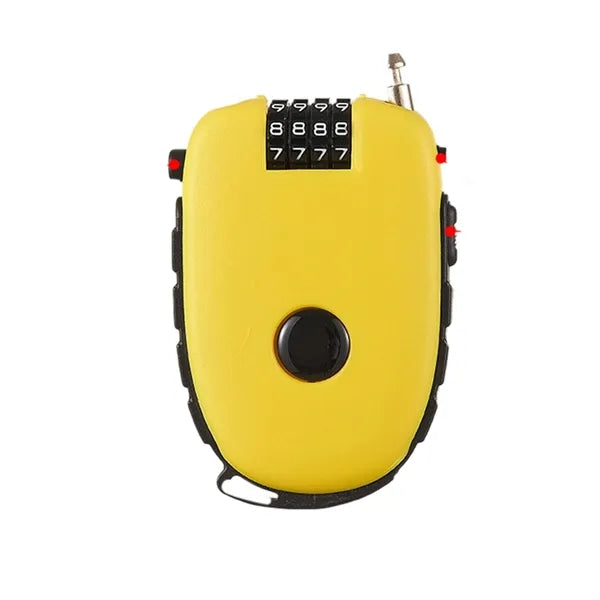 Multifunctional Helmet Lock with Retractable Cable