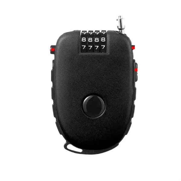 Multifunctional Helmet Lock with Retractable Cable