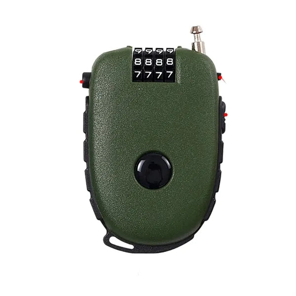 Multifunctional Helmet Lock with Retractable Cable