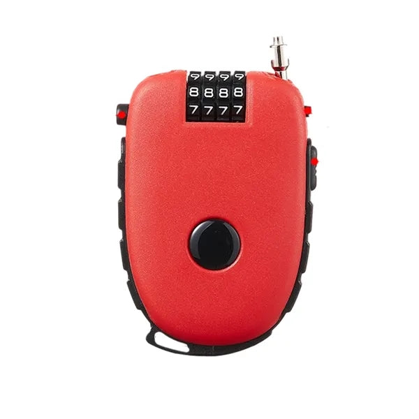 Multifunctional Helmet Lock with Retractable Cable