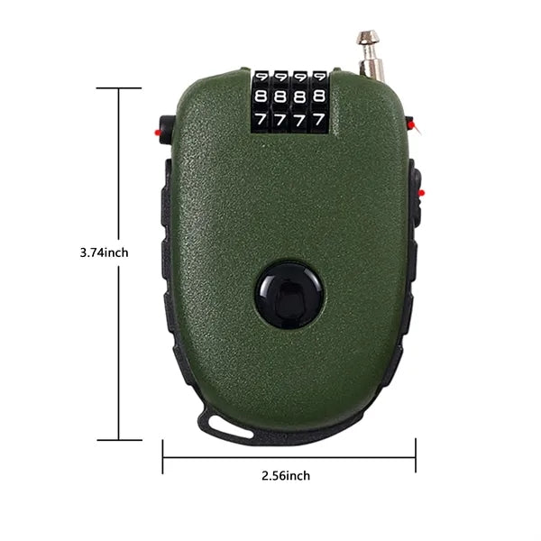 Multifunctional Helmet Lock with Retractable Cable