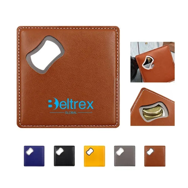 Leather-Handled Stainless Steel Bottle Opener