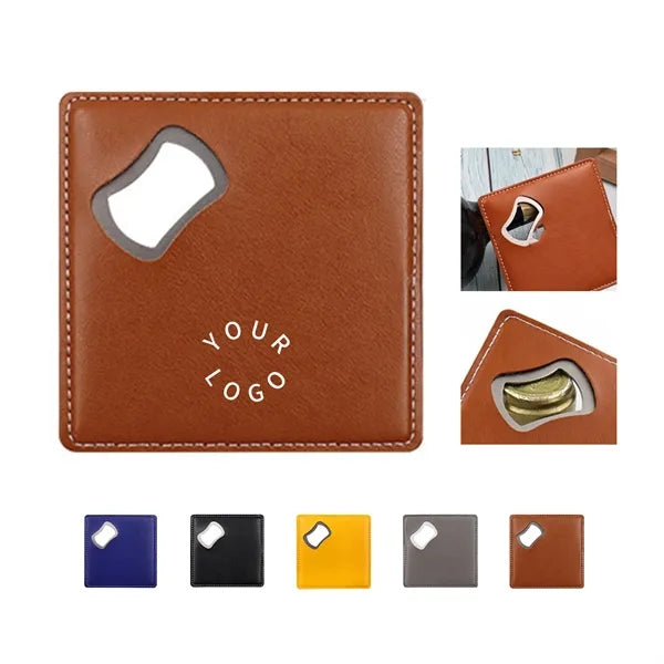 Leather-Handled Stainless Steel Bottle Opener