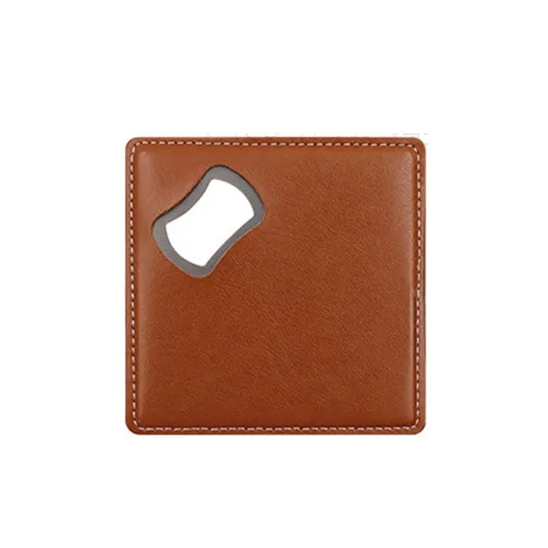 Leather-Handled Stainless Steel Bottle Opener