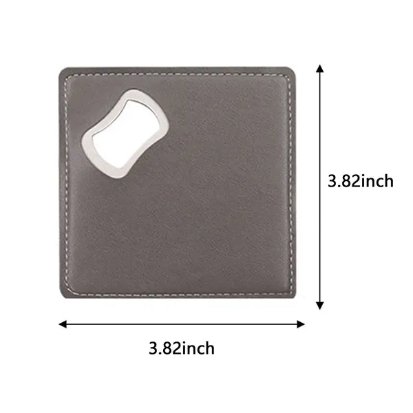 Leather-Handled Stainless Steel Bottle Opener