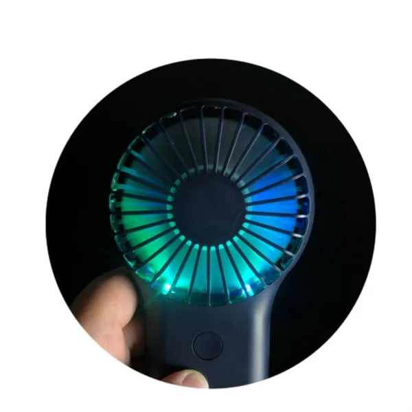 Multifunctional Handheld Fan with LED Lighting and Hook