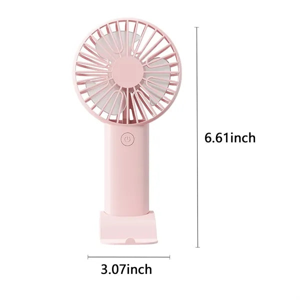 Portable Rechargeable Fan with Phone Stand Base