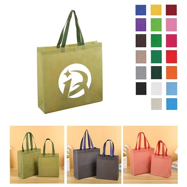 Snap Button Closure Nonwoven Tote Bags