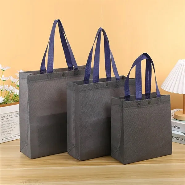 Snap Button Closure Nonwoven Tote Bags