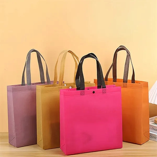Snap Button Closure Nonwoven Tote Bags