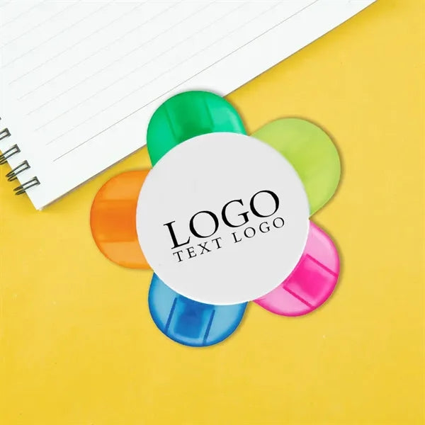 Flower 5 Colors Highlighter Bevel Marker