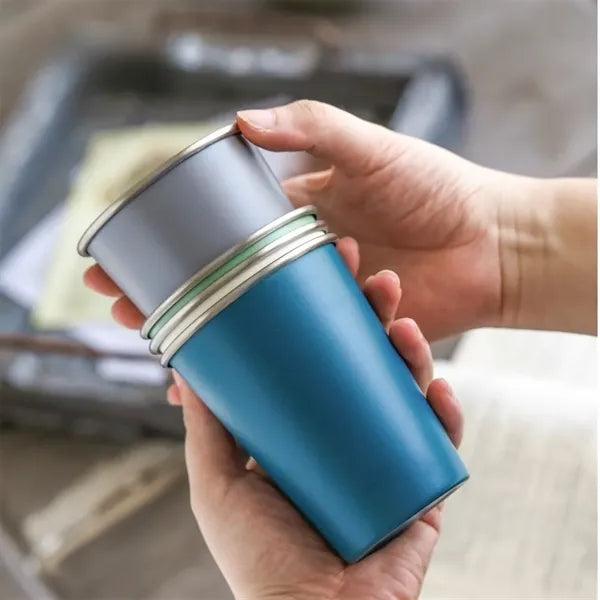 Stainless Steel Camping Mug with Lid - Multi-Purpose Travel