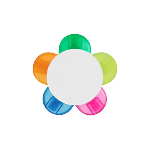 Flower 5 Colors Highlighter Bevel Marker