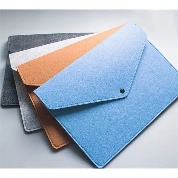 Logo Felt A4 Document Holder with Secure Closure