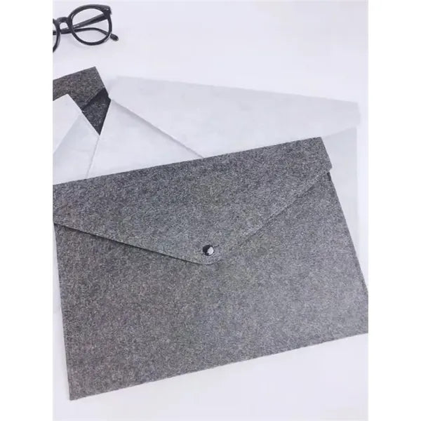 Logo Felt A4 Document Holder with Secure Closure