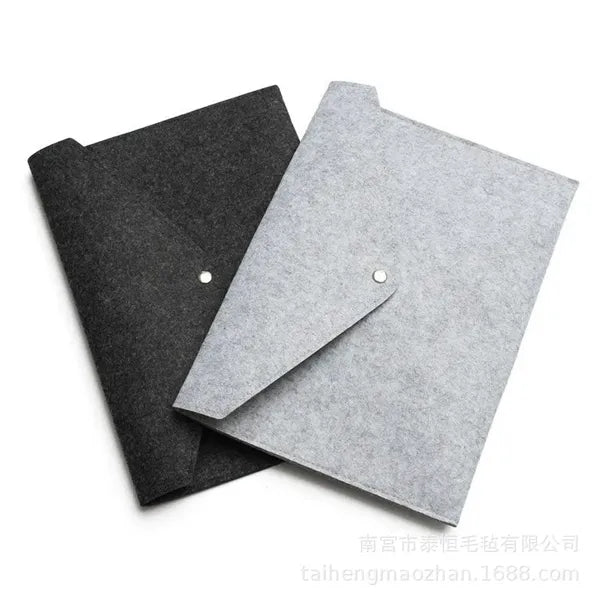 Logo Felt A4 Document Holder with Secure Closure