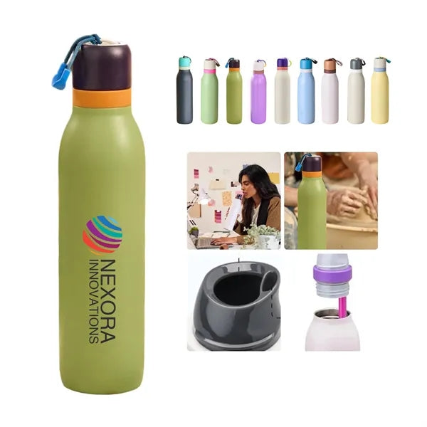18oz Macaron Vacuum Insulated Tumbler with Straw