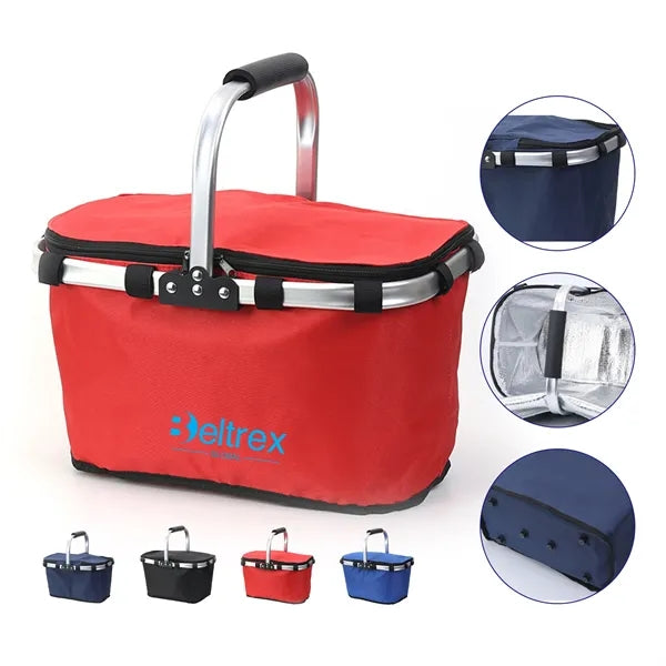 Insulated Picnic Basket with Foldable Design