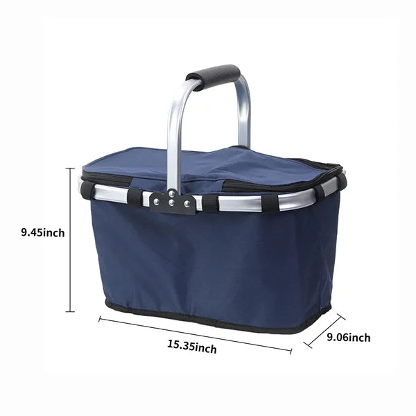 Insulated Picnic Basket with Foldable Design
