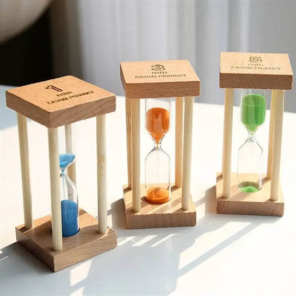 5min Wooden Frame Square Hourglass