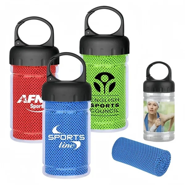 Sports Cooling Towel with Hook for Bottle