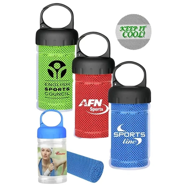 Sports Cooling Towel with Hook for Bottle