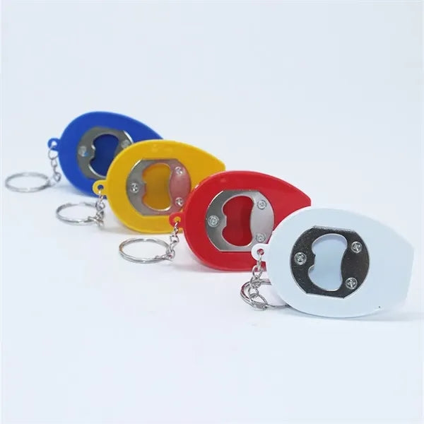 Mini Safety Helmet Shaped LED Keychain Bottle Opener