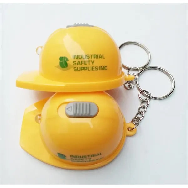 Mini Safety Helmet Shaped LED Keychain Bottle Opener