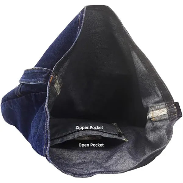 Denim Shoulder Tote Canvas Crossbody Bag 15" x 13"