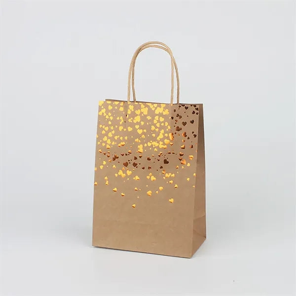 Romantic Foil Printed Kraft Tote Bag for Retail & Events