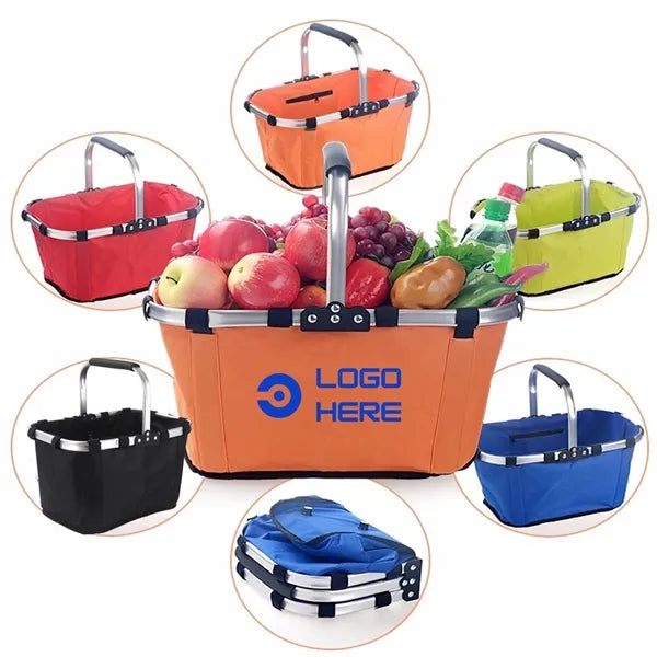 Oxford Cloth Collapsible Shopping Basket