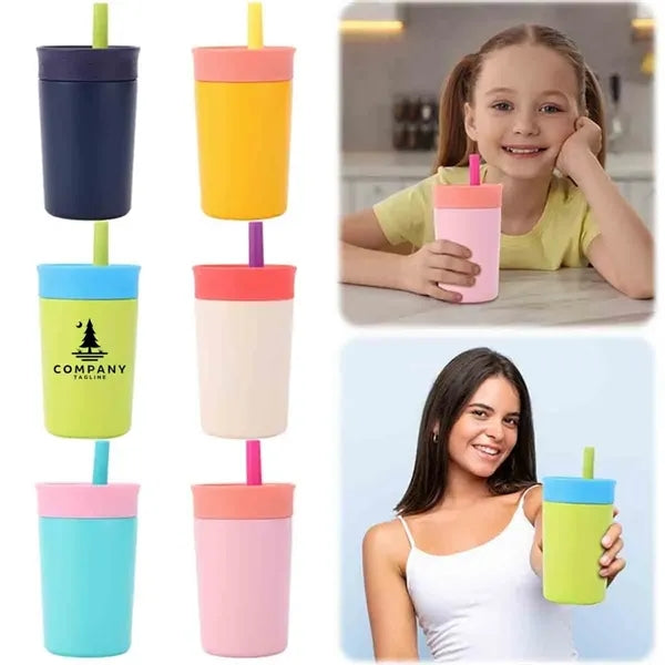 12OZ Insulation Tumbler With Straw&Lids