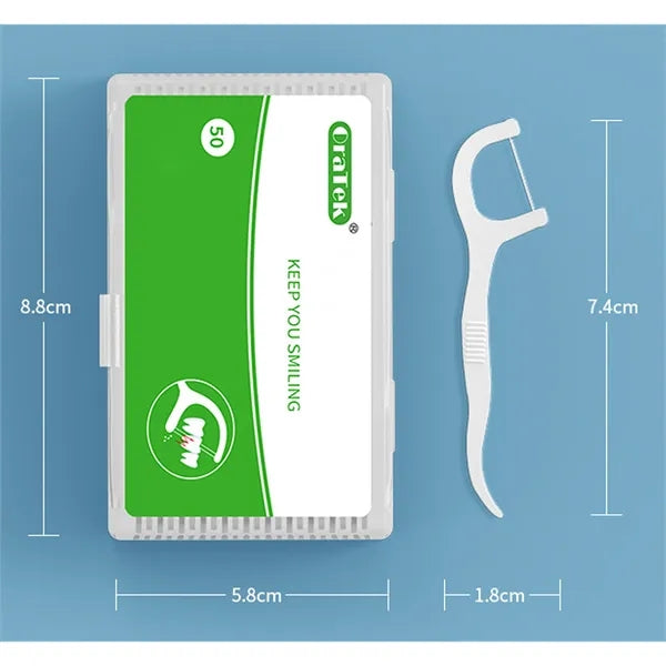 50pcs floss pick w/ storage case