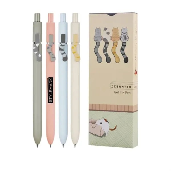 4Pcs 0.5mm Cat Pens