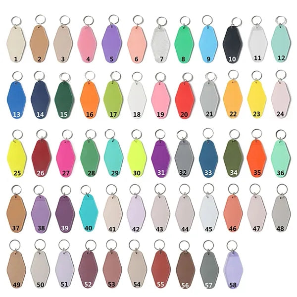 Plastic Vintage Diamond Hotel Motel Keychain