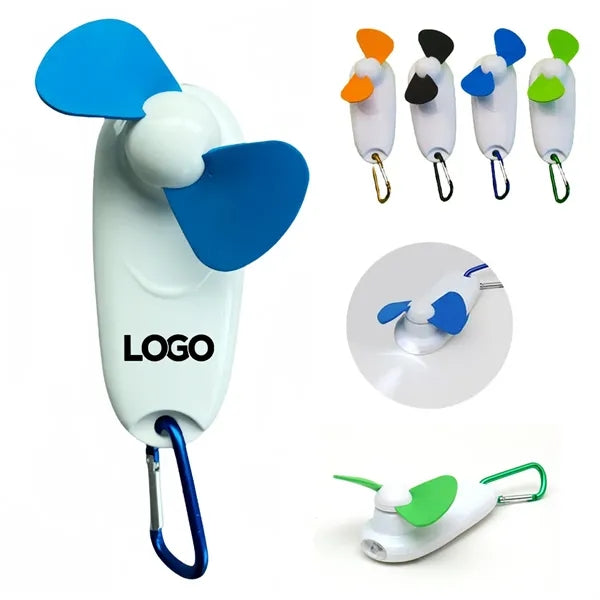 Mini Handheld Fan with Carabiner Clip
