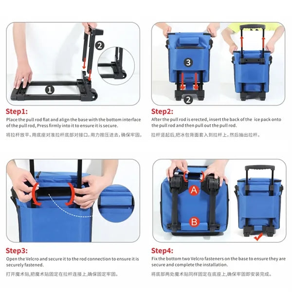 Rolling Cooler Bag With Removable Layers And Handle