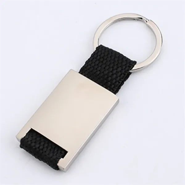 Metal and Weave Keychain
