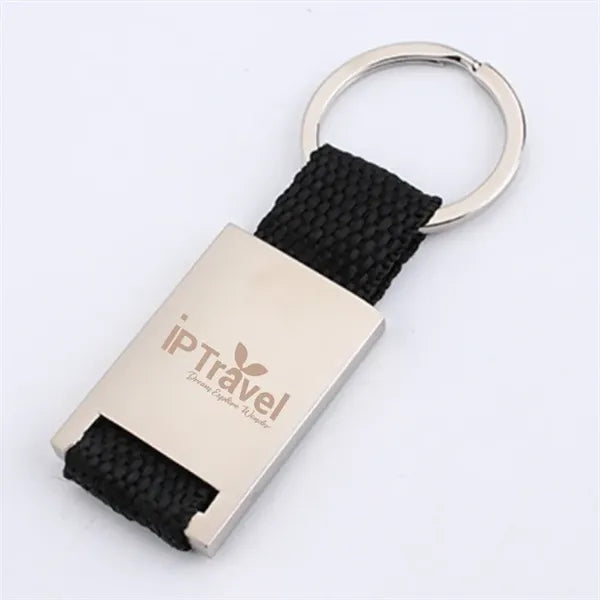 Metal and Weave Keychain