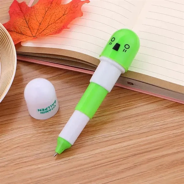 Mini Smiling Face Capsule Pen