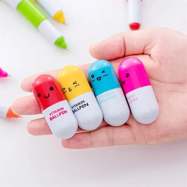 Mini Smiling Face Capsule Pen