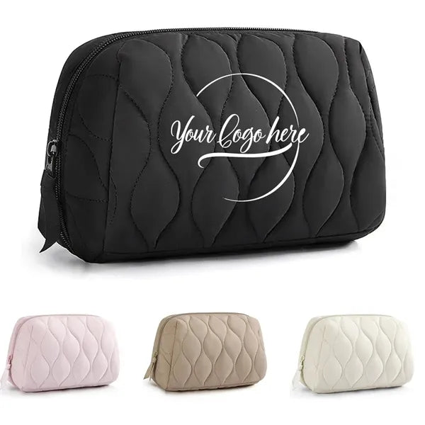 Quilted Travel Makeup Bag
